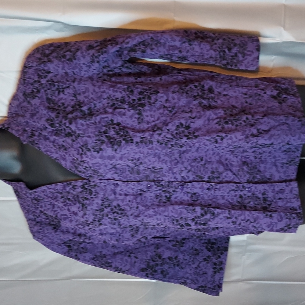 Cato Flowered Purple Blouse